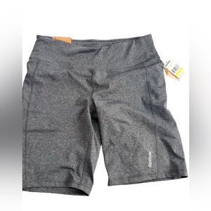 Reebok Charcoal Grey Fitted Biker Shorts